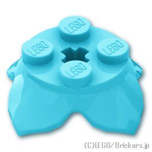 レゴ パーツ ばら売り #15469 花 2 x 2 - 4花びらと軸穴：ミディアムアズール | L...