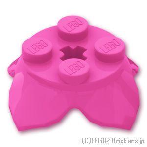 レゴ パーツ ばら売り #15469 花 2 x 2 - 4花びらと軸穴：ダークピンク | LEGO...