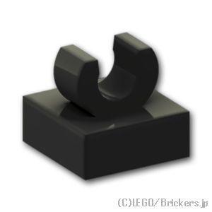レゴ パーツ ばら売り #15712 タイル 1 x 1 - クリップ ラウンドエッジ：ブラック | LEGOの部品