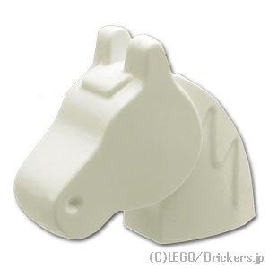 レゴ パーツ ばら売り #1703 ミニフィグ馬の頭：ホワイト | LEGOの部品