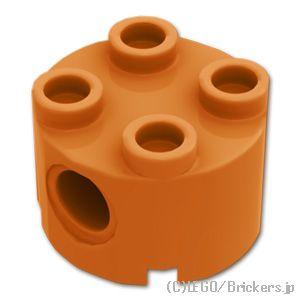 レゴ パーツ ばら売り #17485 ブロック ラウンド 2 x 2 - ピンホール：ダークオレンジ...