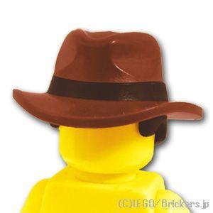 レゴ パーツ ばら売り #1849pb01 インディ・ジョーンズのフェドーラ帽：ブラウン | LEG...