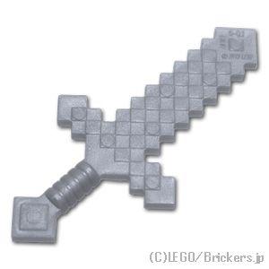 レゴ パーツ ばら売り #18787 剣 - マインクラフト：フラットシルバー | LEGOの部品
