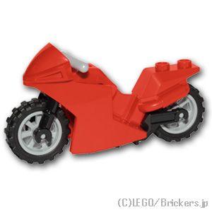 レゴ パーツ ばら売り #18895c11 レーシングバイク ブラックフレーム＆グレーホイール&amp;グレ...