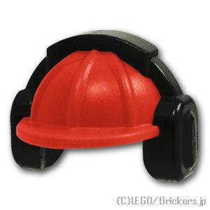 レゴ パーツ ばら売り #18899pb01 工事ヘルメットとヘッドホン：レッド | LEGOの部品