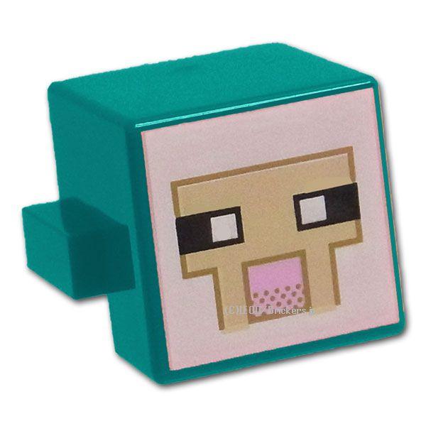 レゴ パーツ ばら売り #19727pb002 ピクセルの羊 - マインクラフト：ダークターコイズ ...
