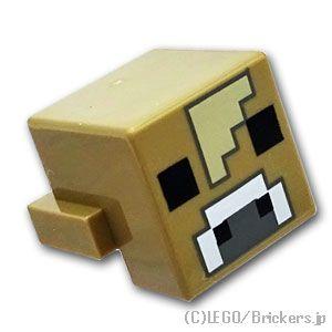 レゴ パーツ ばら売り #19727pb017 ピクセルのムーシュルームの顔 - マインクラフト：ダ...