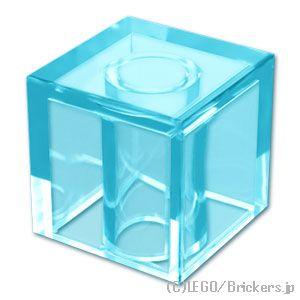 レゴ パーツ ばら売り #19729 ミニフィグ プレーンヘッド - キューブ：トランスライトブルー...