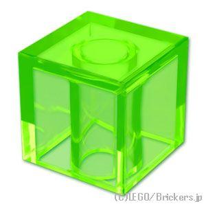 レゴ パーツ ばら売り #19729 ミニフィグ プレーンヘッド - キューブ：トランスブライトグリ...