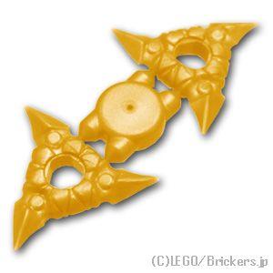 レゴ パーツ ばら売り #19807 手裏剣 タイプ2 - 2個セット ： パールゴールド | LE...