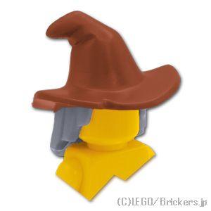 レゴ パーツ ばら売り #20606pb04 ミニフィグ コンボヘア - ボサボサの髪に魔女の帽子：...