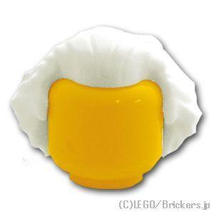 レゴ パーツ 髪 ばら売り #21269 ミニフィグ ヘア - ふさふさのオールバック：ホワイト |...