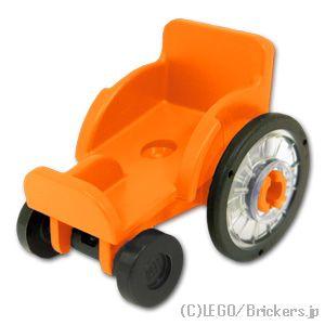 レゴ パーツ ばら売り #2135c01 ミニドール 車椅子：オレンジ | LEGOの部品