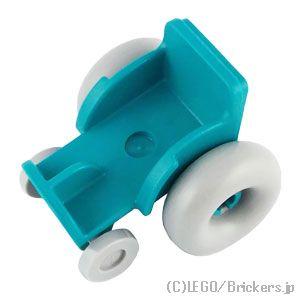 レゴ パーツ ばら売り #2135c03 ミニドール 車椅子 - バルーンタイヤ：ダークターコイズ ...