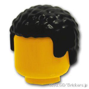 レゴ パーツ 髪 ばら売り ミニフィグ ヘア - ショートパンチパーマ ： ブラック | LEGOの...