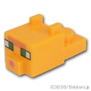 レゴ パーツ ばら売り #24008pb06 ピクセルのヤマネコの顔 - マインクラフト：ブライトラ...