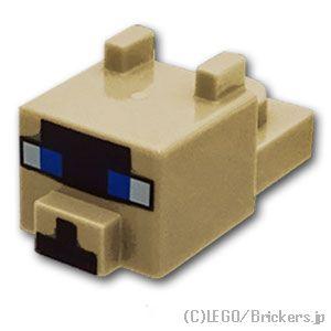 レゴ パーツ ばら売り #24008pb11 ピクセルの猫の顔 - マインクラフト：ダークタン | ...