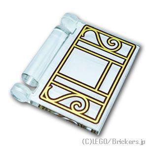 レゴ パーツ ばら売り #24093pb100 本の表紙 - 格子パターン：トランスクリアー | L...