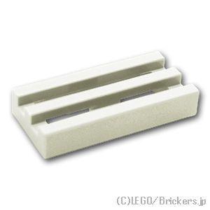 レゴ パーツ ばら売り #2412b タイル 1 x 2 - グリル：ホワイト | LEGOの部品