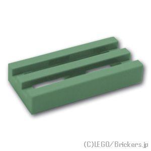レゴ パーツ ばら売り #2412b タイル 1 x 2 - グリル：サンドグリーン | LEGOの...