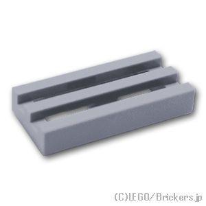 レゴ パーツ ばら売り #2412b タイル 1 x 2 - グリル：グレー | LEGOの部品