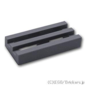レゴ パーツ ばら売り #2412b タイル 1 x 2 - グリル：ダークグレー | LEGOの部...