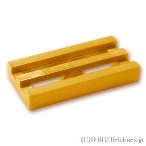 レゴ パーツ ばら売り #2412b タイル 1 x 2 - グリル：パールゴールド | LEGOの...