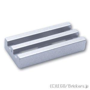 レゴ パーツ ばら売り #2412b タイル 1 x 2 - グリル：メタリックシルバー | LEG...