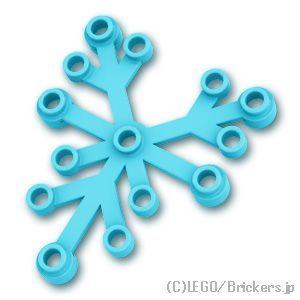 レゴ パーツ ばら売り #2417 植物の葉 6 x 5：ミディアムアズール | LEGOの部品