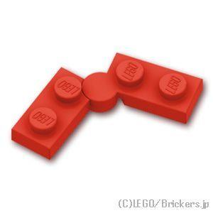 レゴ パーツ ばら売り #2429c01 ヒンジ プレート 1 x 4 - スイベル：レッド | LEGOの部品
