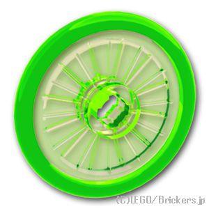 レゴ パーツ ばら売り #24314pb02 車椅子用ホイール(1ピースタイプ)：トランスブライトグ...