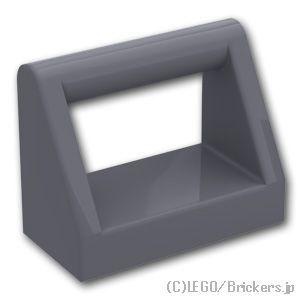 レゴ パーツ ばら売り #2432 タイル 1 x 2 - バーハンドル：ダークグレー | LEGO...