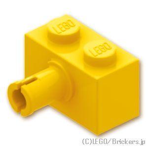 レゴ パーツ ばら売り #2458 ブロック 1 x 2 - ピン：イエロー | LEGOの部品