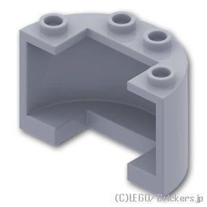 レゴ パーツ ばら売り #24593 シリンダー ハーフ 2 x 4 x 2 - カットアウト：グレ...