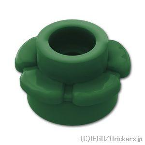レゴ パーツ ばら売り #24866 ラウンド プレート 1 x 1 - 5花びら：ダークグリーン ...