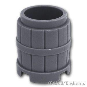 レゴ パーツ ばら売り #2489 コンテナ 樽 2 x 2 x 2：ダークグレー | LEGOの部...