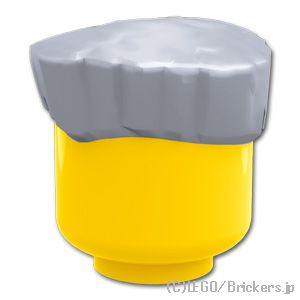 レゴ パーツ ばら売り #25379 ミニフィグ ヘア - ストレートフラットトップ：フラットシルバ...