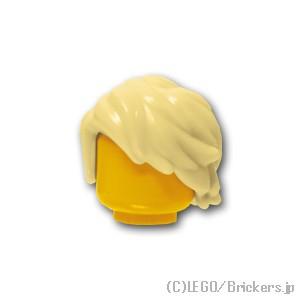 レゴ パーツ 髪 ばら売り #25409 ミニフィグ ヘア - ボサボサのミディアムレングス ： タン |  LEGOの部品 ミニフィギュア ウィッグ かつら
