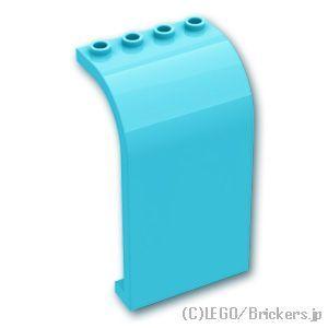 レゴ パーツ ばら売り #2571 カーブ トップ パネル 3 x 4 x 6：ミディアムアズール ...