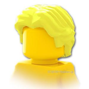レゴ パーツ ばら売り #26139 ミニフィグ ヘア - ショートウェービーセンター分け：ブライトライトイエロー | LEGOの部品｜brickers