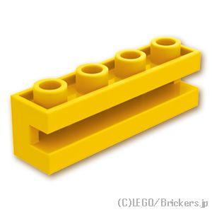 レゴ パーツ ばら売り #2653 ブロック 1 x 4 - 横溝：イエロー | LEGOの部品