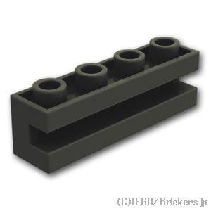 レゴ ブロック パーツ ばら売り #2653 1 x 4 - 溝つき：ブラック | LEGOの部品