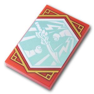 レゴ パーツ ばら売り #26603pb312 タイル 2 x 3 - ニンジャゴー 旗コレクション...