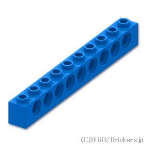 レゴ パーツ ばら売り #2730 テクニック ブロック 1 x 10 - 9ホール：ダークアズール...