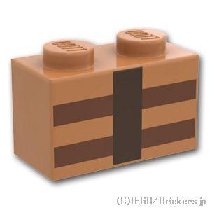 レゴ パーツ ばら売り #3004pb123 ブロック 1 x 2 - クラフトテープ：ミディアムヌ...
