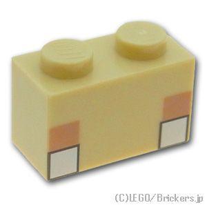 レゴ パーツ ばら売り #3004 ブロック 1 x 2 - ピクセルの目 マインクラフト：タン |...