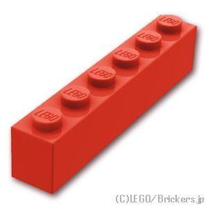 レゴ パーツ ばら売り #3009 ブロック 1 x 6：レッド | LEGOの部品