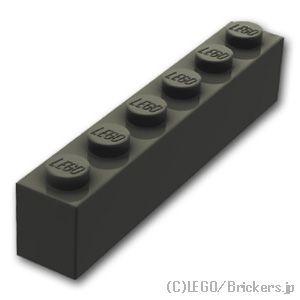 レゴ パーツ ばら売り #3009 ブロック 1 x 6：ブラック | LEGOの部品
