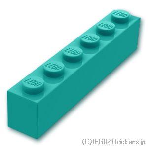 レゴ パーツ ばら売り #3009 ブロック 1 x 6：ダークターコイズ | LEGOの部品
