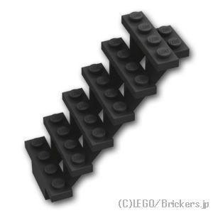 レゴ パーツ ばら売り #30134 階段 7 x 4 x 6：ブラック | LEGOの部品